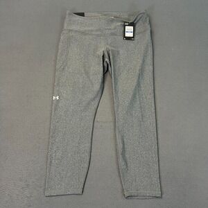 Under Armour Womens XL Tech Hi Ankle Leggings Compression Grey Run Yoga 30W NWT